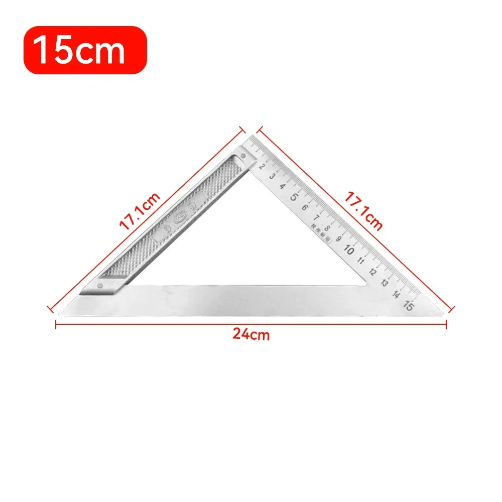 Aluminum Alloy Right Angle Woodworking Square Ruler and Measuring Gauge