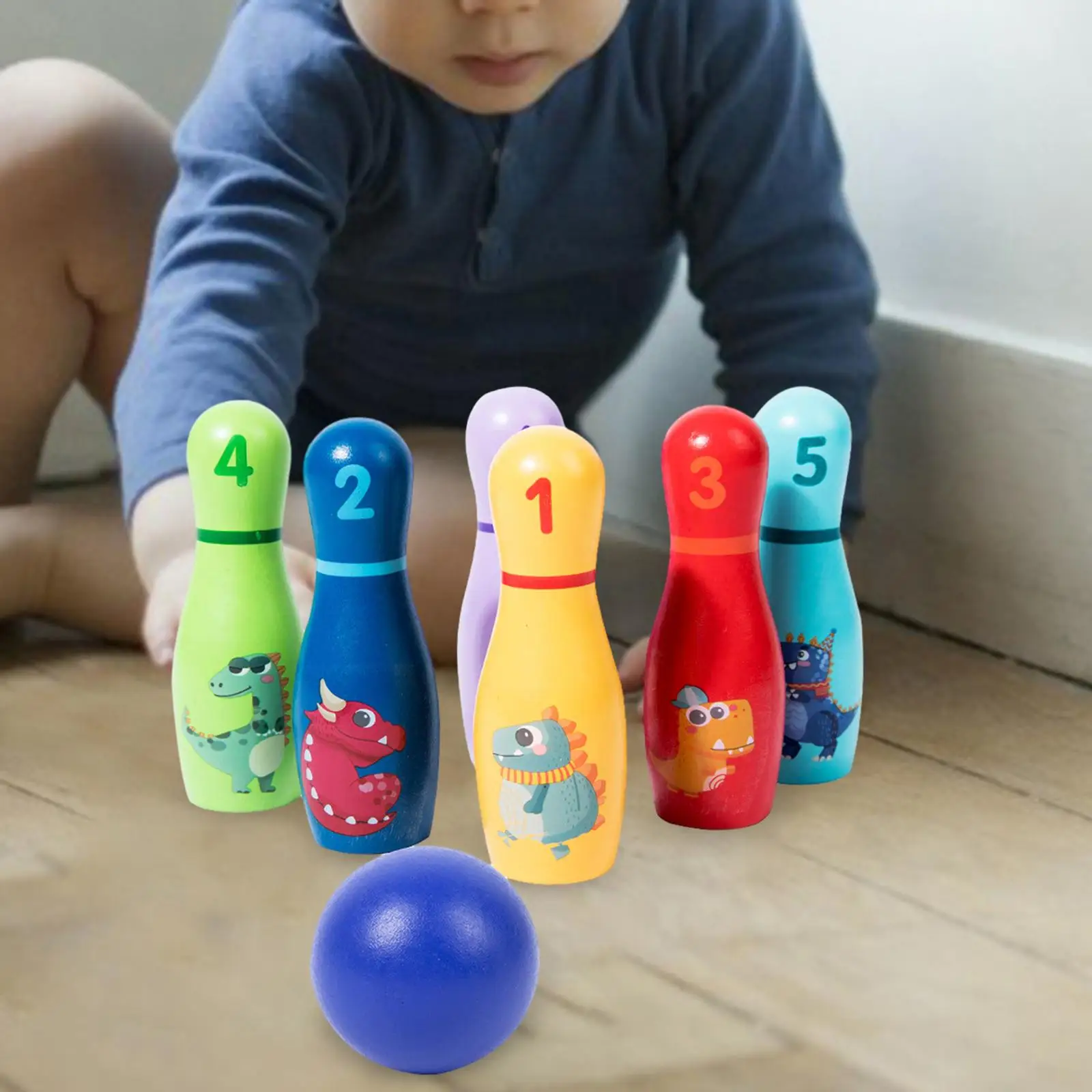 

Kids Bowling Toys Set Parent Child Interactive Game Kids Education Motor Skills for Birthday Gifts Valentine's Day Gift for Kids