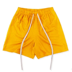Men's Quick - Dry Athletic Shorts - Lightweight Summer Joggers - XXL (YELLOW)