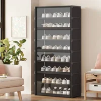 Shoe Rack Multilayer Shoe Cabinet Dustproof Transparent Design Small Spaces Spacious Storage Organizer Shelf for Shoes Storage 2