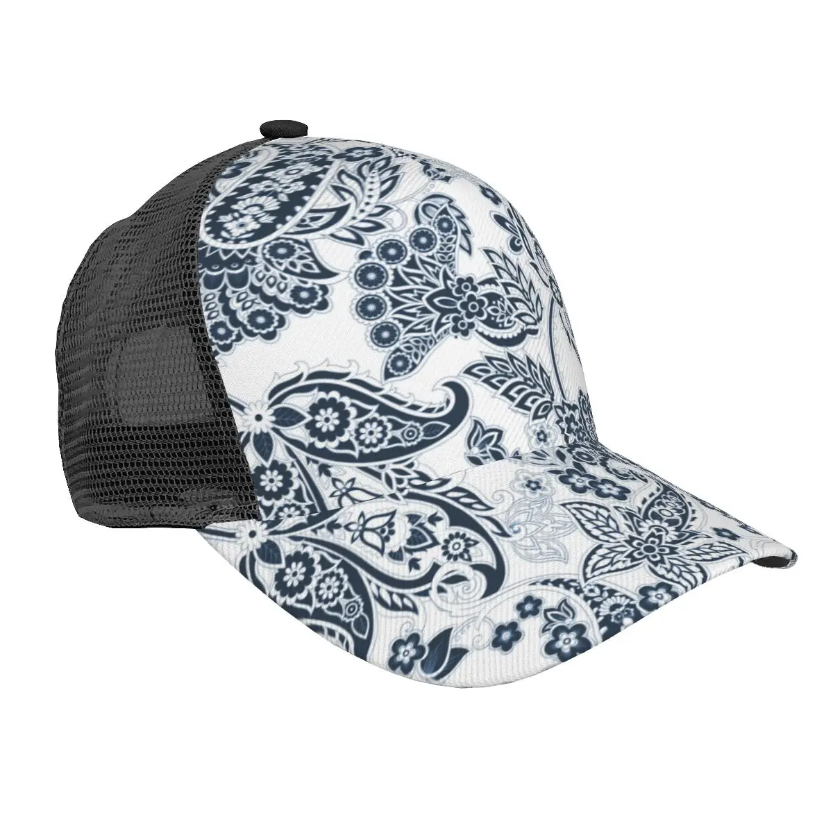 

Paisley 3D Print Curved Brim Mesh Baseball Cap Casual Sun Hat for Men Women