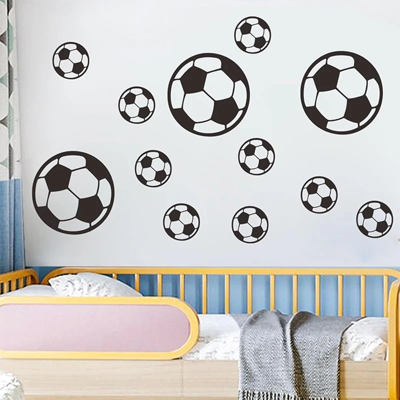 Football Soccer Wall Stickers Self-Adhesive Vinyl Wall Decals for Kids Sport Bedroom Refrigerator Sticker Home Decoration - 5