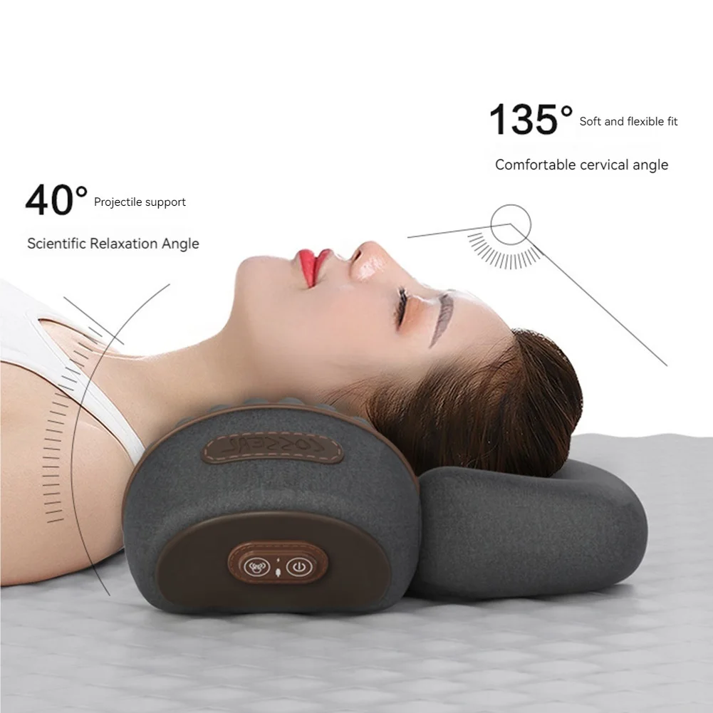 Electric Neck Massager With Heat And Vibration For Stress Relief_voghion.com
