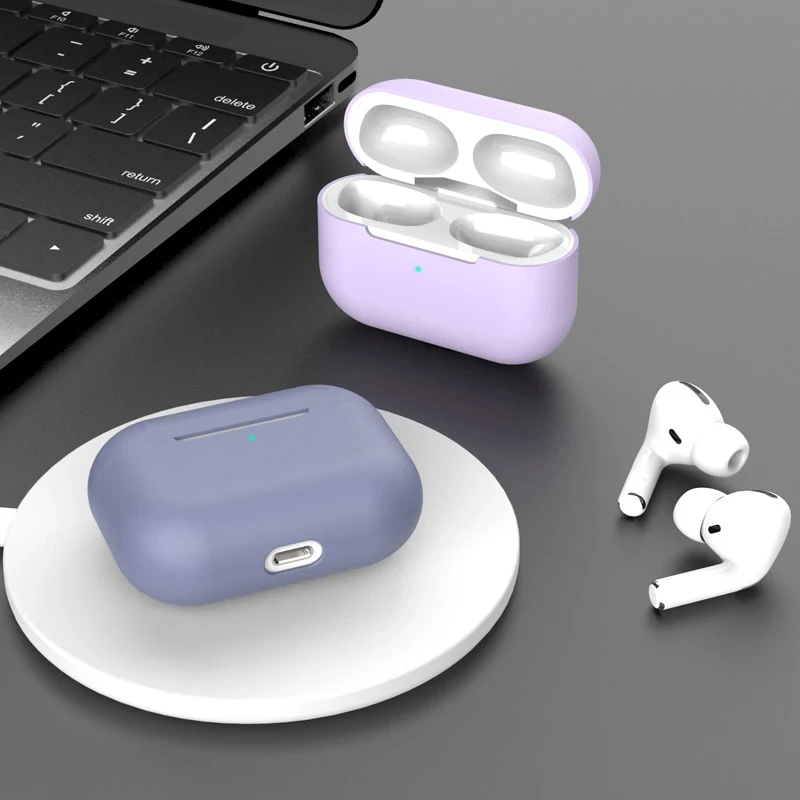 

For AirPods Pro Protective Case Silicone Solid Color Earphone Cover For AirPods Pro 2019 Cases For Airpods 3 3rd 2021 Gen Coque