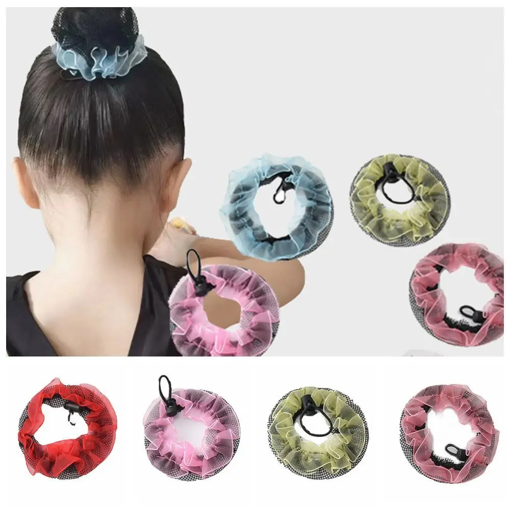 

High Density Mesh Bun Cover with Drawstring Strong Elastic Bun Hair Nets Headwear Drawstring Hair Bun Cover