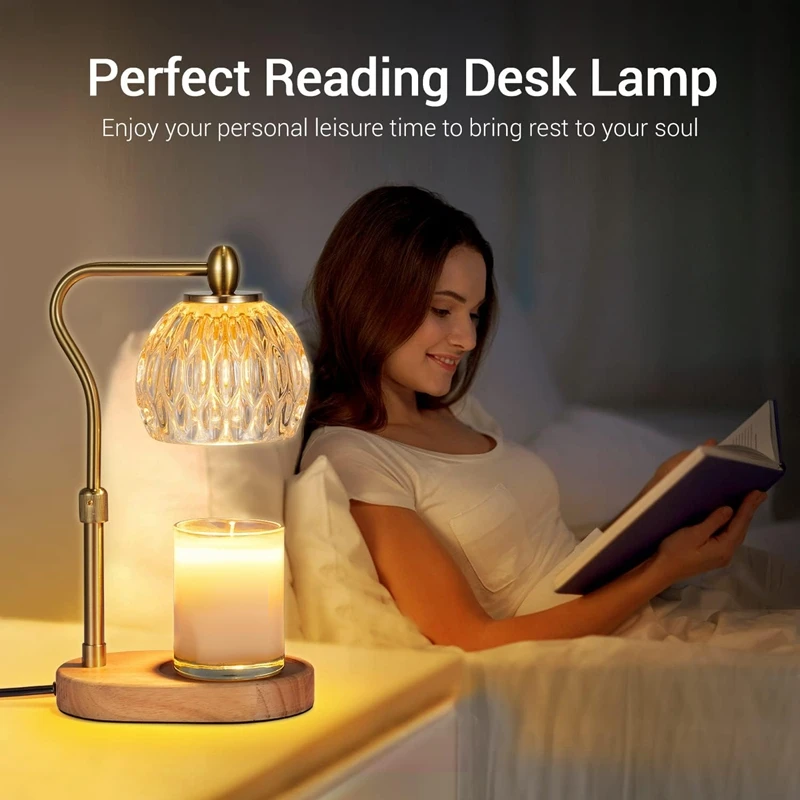 Candle Warmer, Candle Warmer Lamp With Timer & Dimmer Candle Warmer Height Adjustable Scented Candles US Plug