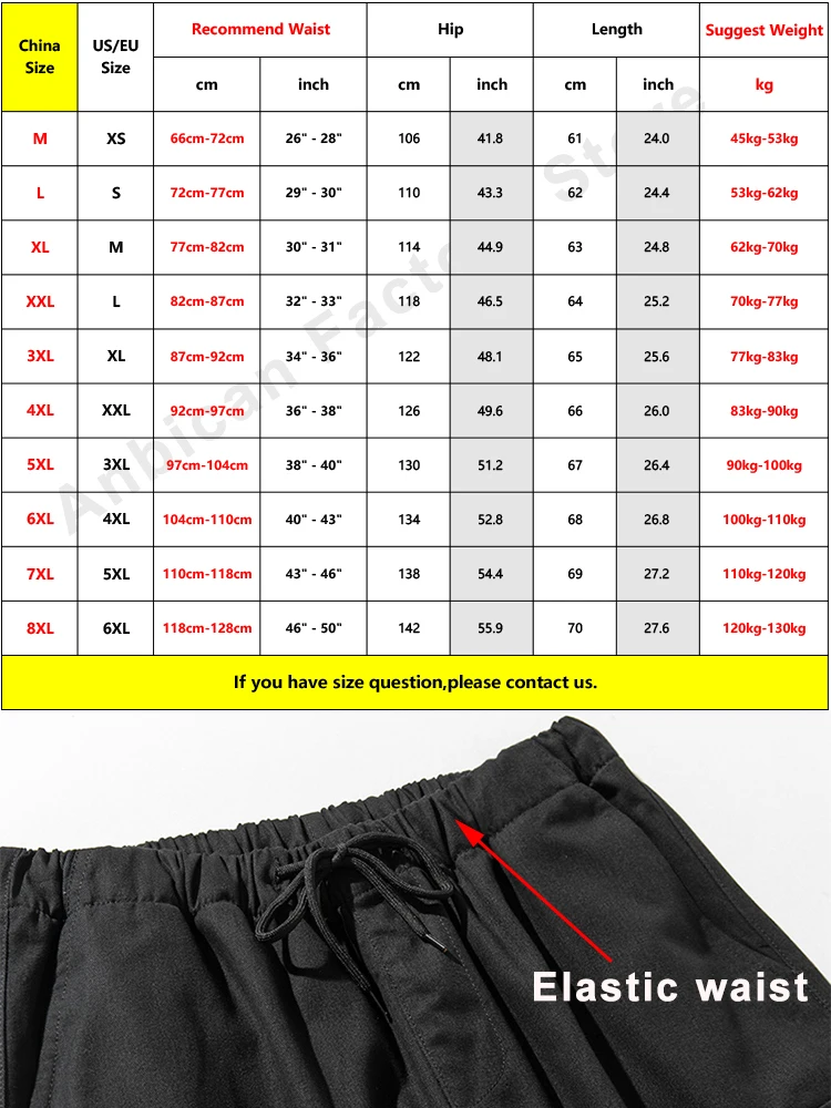 Summer Cargo Pants Short Breeches 2022 New Streetwear Multi-Pockets Solid Cotton Straight Casual Shorts Plus Size 6XL 7XL 8XL best men's casual shorts