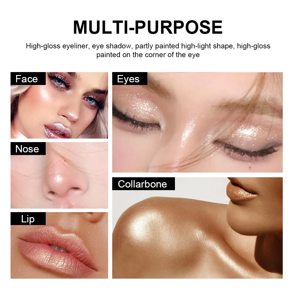 Eyeshadow Stick Single Color Pearl Eyeshadow Eyeliner Pearlescent Pencil Waterproof Glitter Pigment Brightening Makeup Eyeshadow Stick Cosmetics