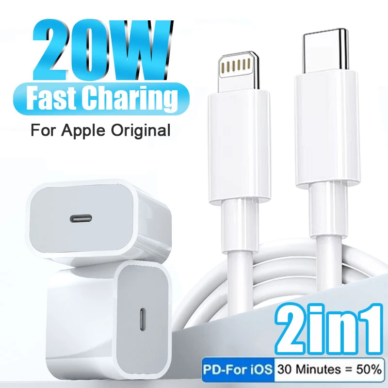 For Apple Original 20w Fast Charger For Iphone 13 12 11 Pro Max Mini