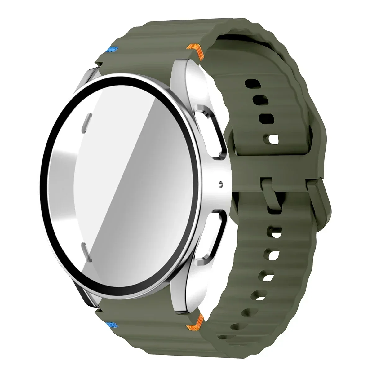 Enhanced Silicone Sport Band with Case and Screen Protector