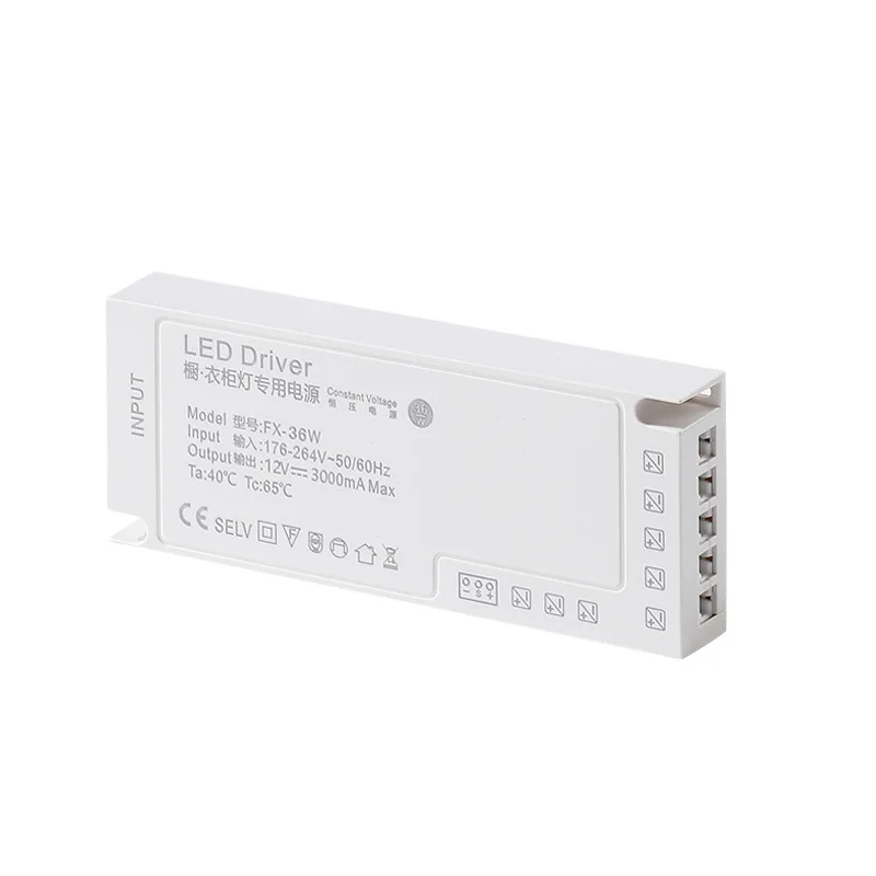 Description Picture 5 of itemLED Cabinet Light Power Supply 60w 100w 150w  Transformer 12V 24V Constant Voltage Source Adapter for LED Strip
