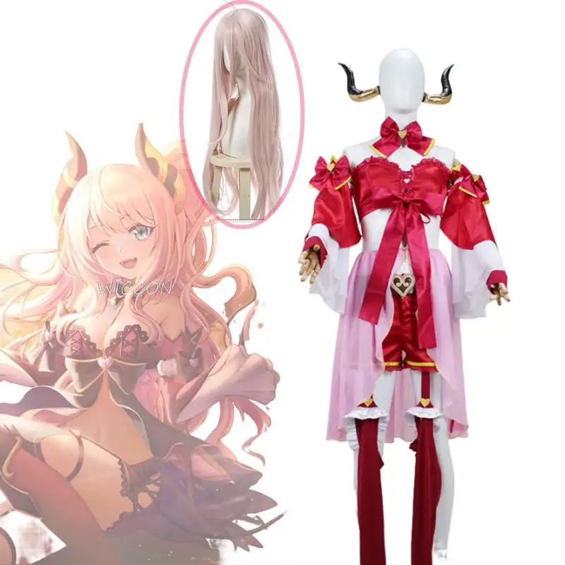 

Anime Game Re Dive Minami Suzuna Cosplay Costume Halloween Christmas Costume Headgear Wig Full Set S-3XL