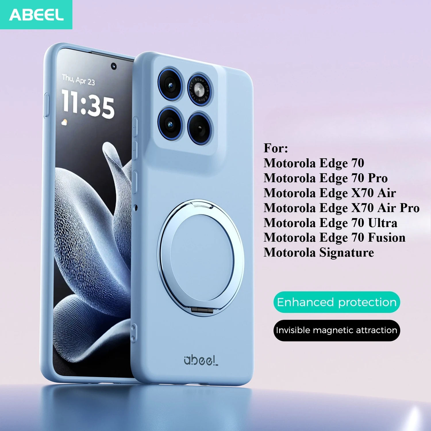 Premium Silicone Magnetic Stand Case - Skin-Feel Liquid Silicone Cover