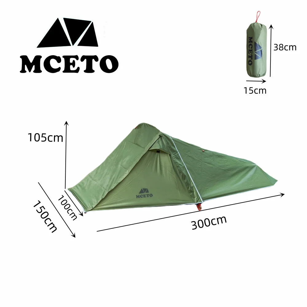 2 People Camping Tent Ultra Light Hiking Backpack Tent Dual Layer Waterproof Outdoor Travel Tunnel Portable Trekking