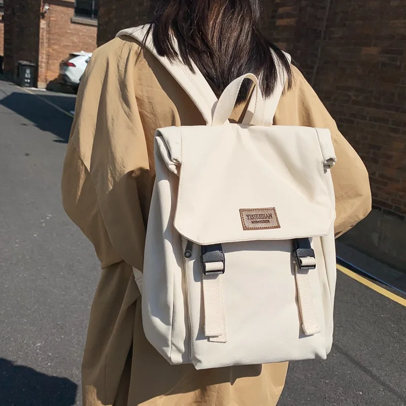 

Backpack Outdoor Canvas Schoolbag Fashionable Men Women Mountaineering Travel Bag Large Capacity Leisure Computer Storage