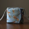 Portable Travel Drawstring Teacup Bag Japanese Style Cotton Cloth Tea Pot Cup Organizer Velvet Fabric Storage Bag 2