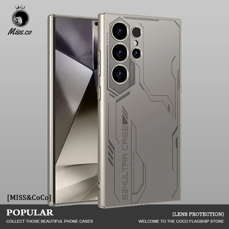 Чехол для телефона Samsung Galaxy S24 Ultra, технология AG, матовая кожа, Официальный защитный чехол S24U для исследования того же цвета