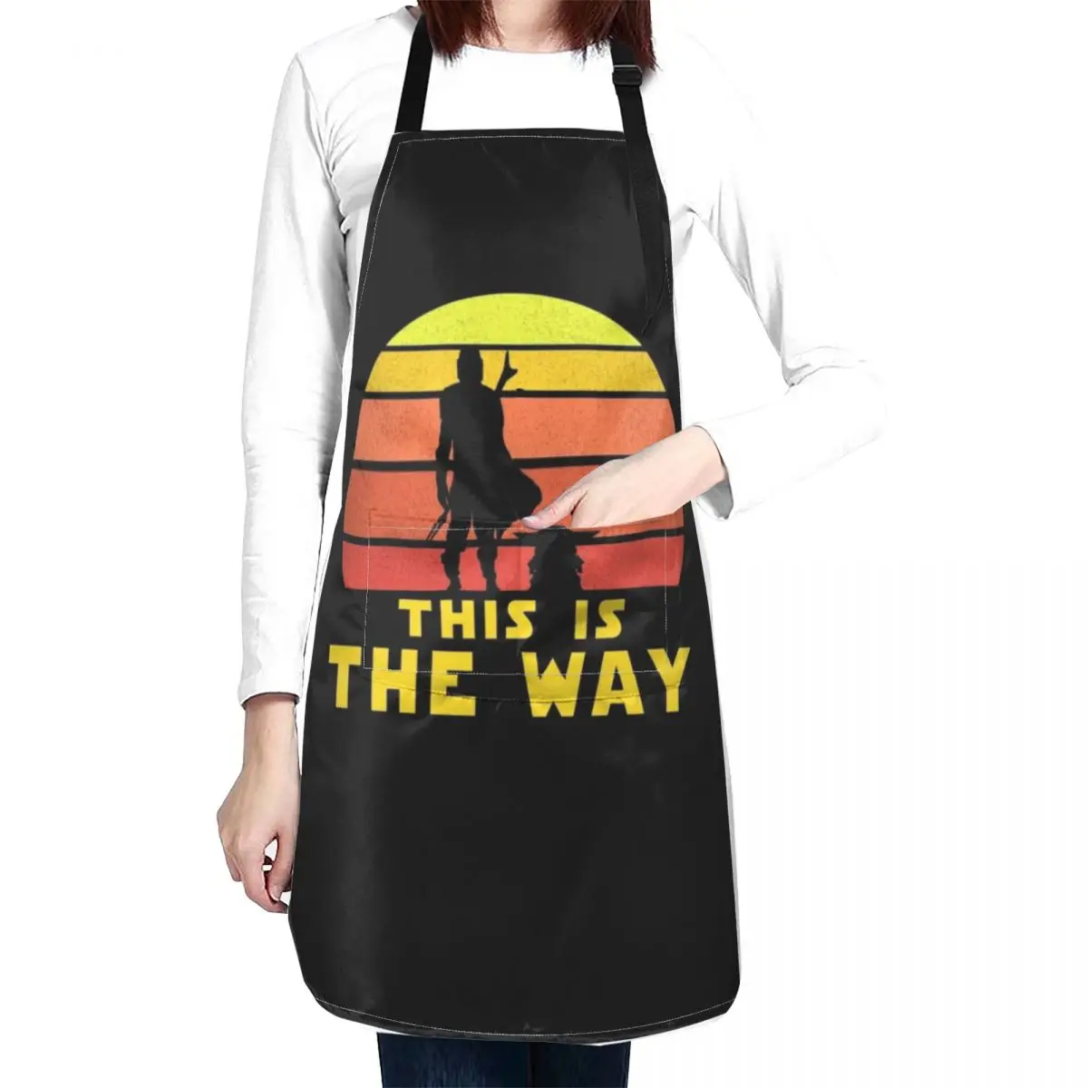 

mando retro vol.1 Apron Kitchens Accessories Professional Barber Apron kitchen jacket woman