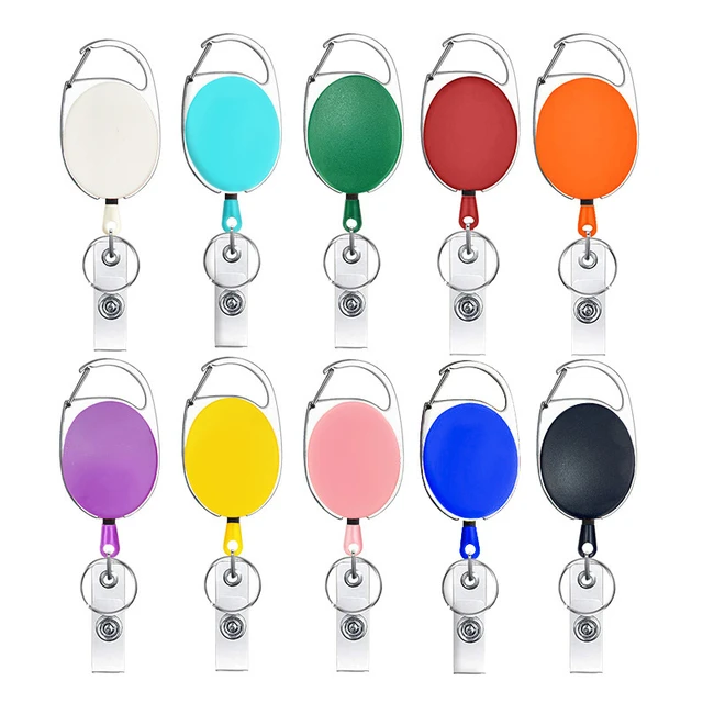 1pc Retractable Badge Holder Clips for Nurse ID Badge Reel with