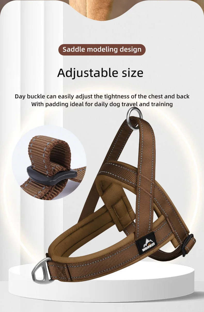 Tactical Dog Harness Escape-proof Padded Adjustable No Pull Vest_voghion.com