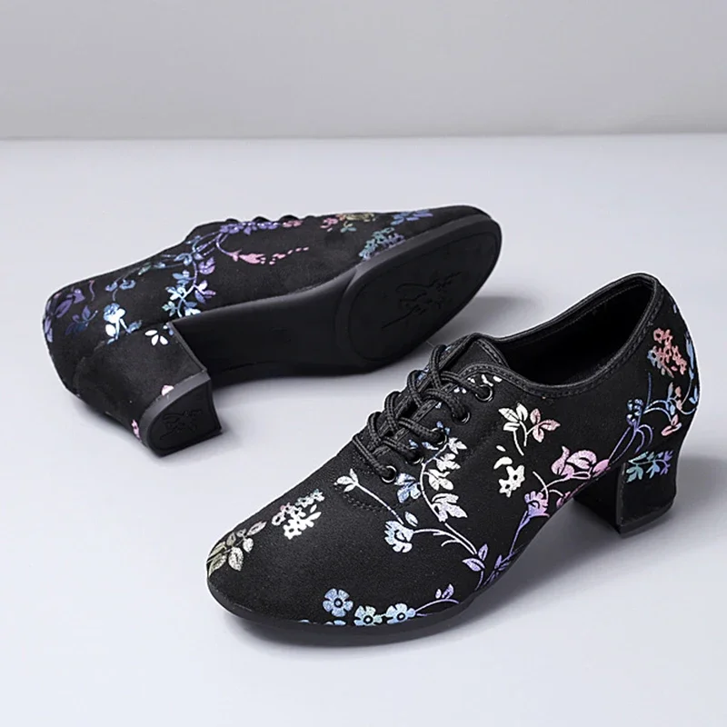 Latin Dance Shoes Tango Salsa Girls Woman Adult Modern Ballroom Dance Shoes Teacher 3.5/5cm Oxford Sneakers women dance shoes salsa dance shoes