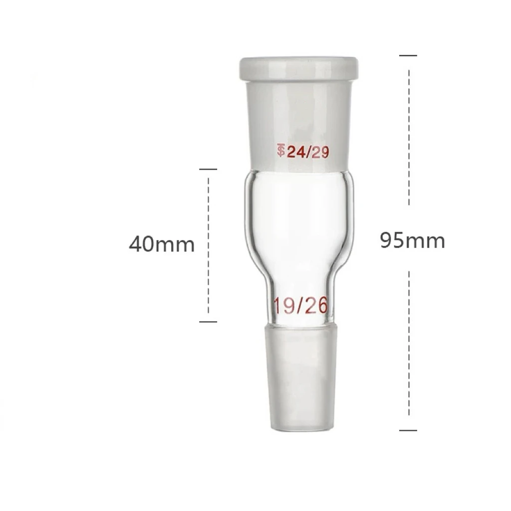 Lab Glass Adapter 24/40 Female 29/32 Female to Male Glass Joint Glass Reducing Transfer Adapter