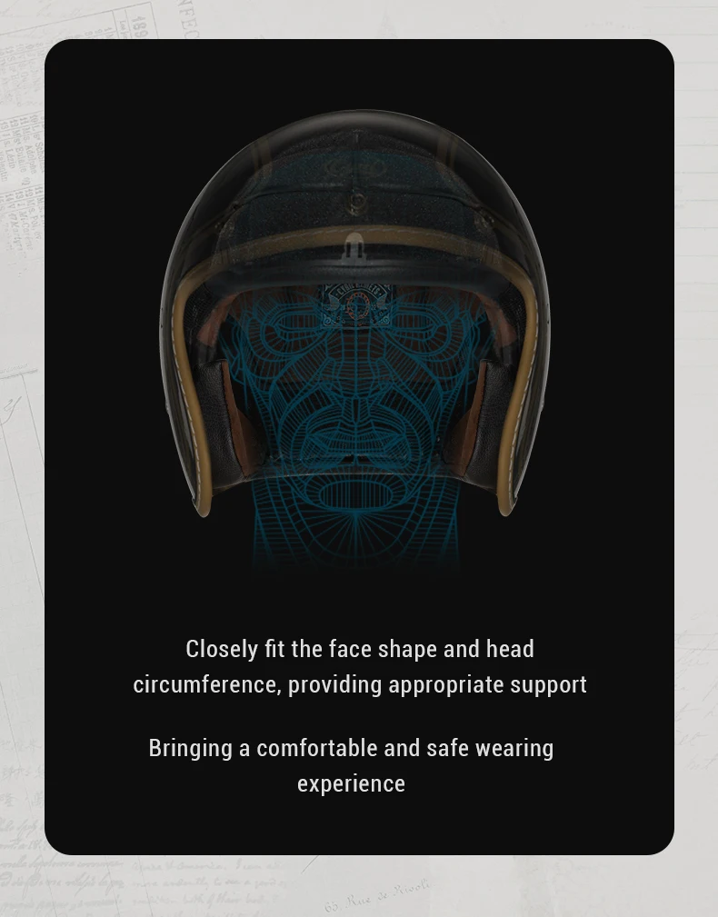 Lightweight Carbon Fiber Open Face Motorcycle Helmets Half Retro 3/4 Helmet for Man and Women DOT Approved CYRIL Casque Moto
