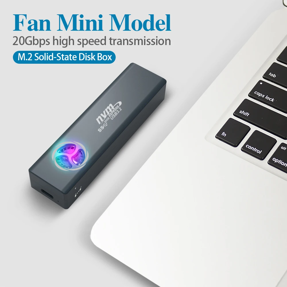 GUDGA NVMe Ŭ 20Gbps NVME ̽ M.2 SSD  ð  ܺ Ssd ̽-USB Type C 3.1 M.2 ϵ ̺ ڽ 2242 2260 2280 ָ Ʈ 