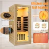 Infrared Home Sauna Room, Low EMF 1200W/110V Heaters Panels,LCD Control Panel,10 Minutes Pre-Warm Up,Time and Temp Pre-Set Sauna 5