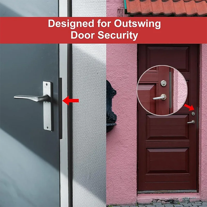L-shaped stainless steel latch guard, invisible latch guard, outer door lock/latch safety protector