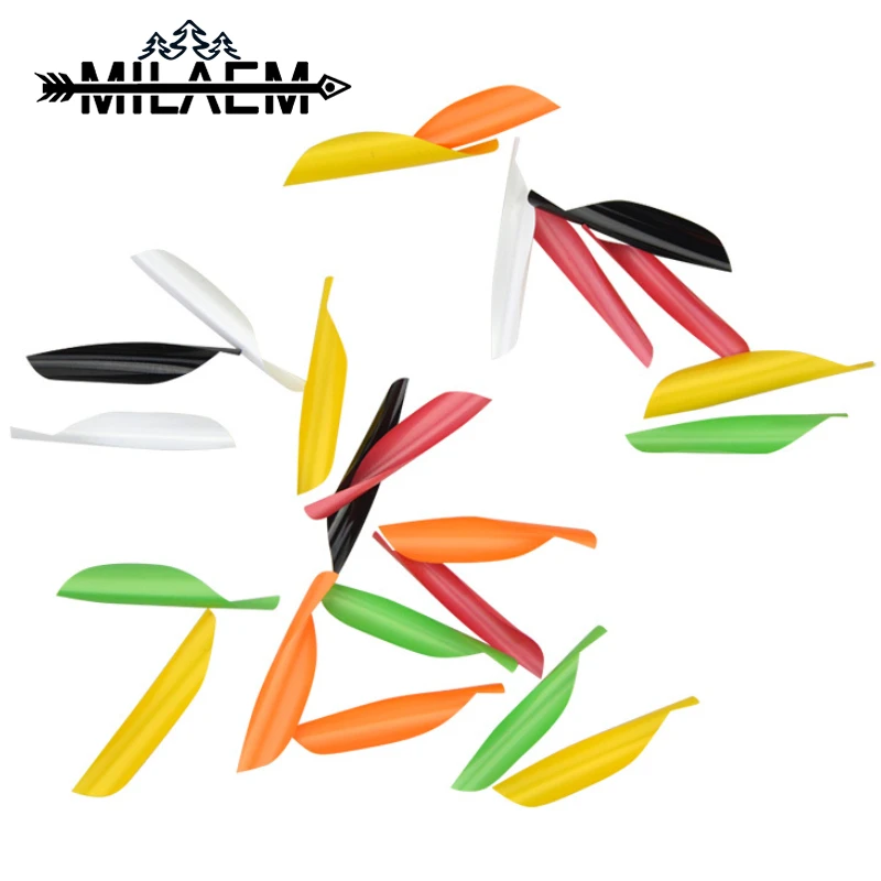 50 Pz Tiro Con L'Arco Spirale Piuma Fai Da Te Spin Vans 1.75 Pollici Plastica Ala Destra In Alluminio Carbonio Freccia Arco Tiro Accessori Da Caccia