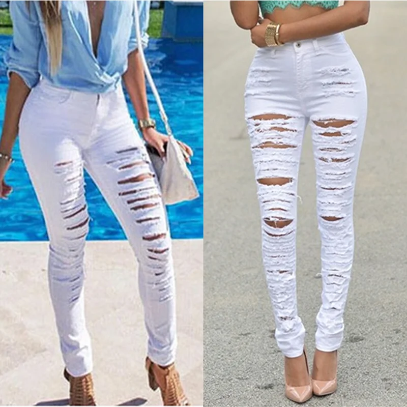 Wholesale Custom Cheap Best High Waisted Jeans Black/White, 52% OFF