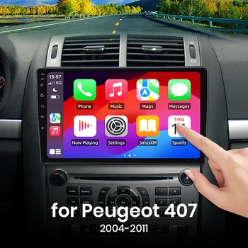 Para Peugeot 407 2004-2011 CarPlay inalámbrico para Apple Android Auto Radio GPS IPS RDS FM WiFi BT 4G 8Core Multimedia estéreo 1