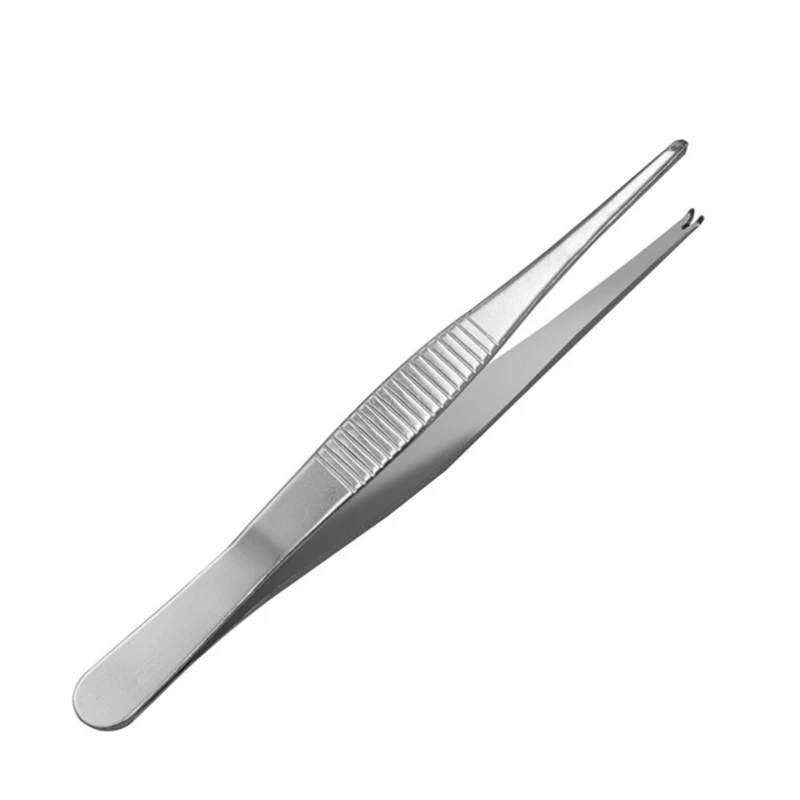 

Upgraded Metal Tweezers Dressing Forceps Stainless Steel Tweezers 125mm/5-inch PXPD