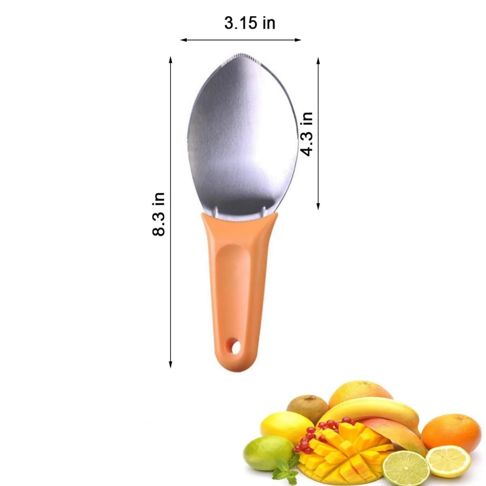 Mango Slicer Cutting Tool, Mango Splitter Dragon Fruit Peeler ,Watermelon Cutter with Non-Slip Handle Kitchen Tools