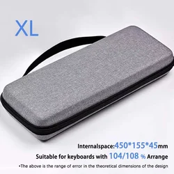 Professional Waterproof EVA Keyboard Case | Protective Bag for Mechanical Keyboards | Ideal for Travel & Home Use (XL)