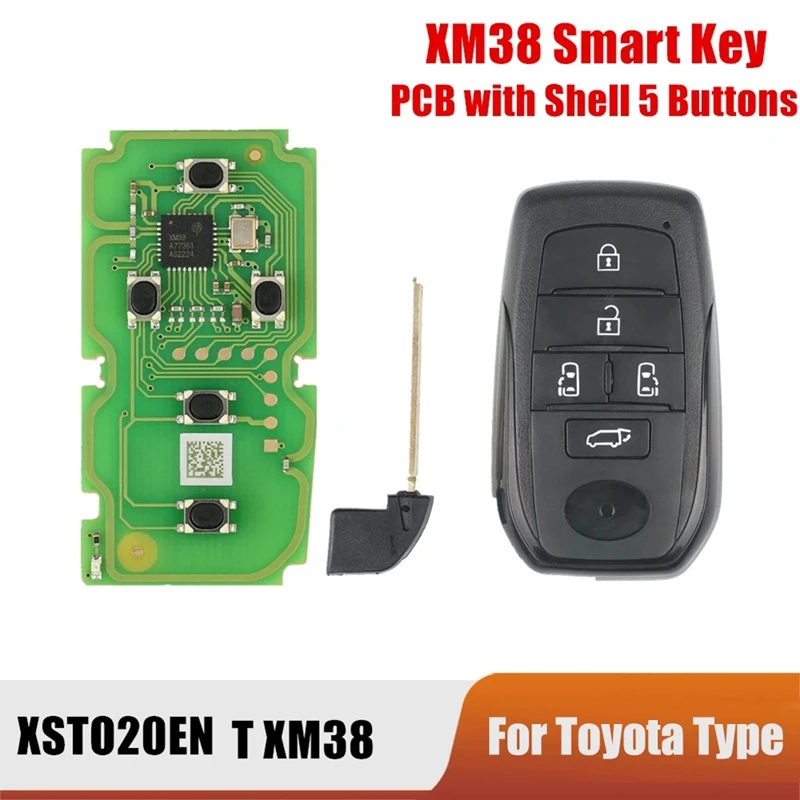 

Xhorse XSTO20EN к Y.T XM38 умный ключ PCB с корпусом 5 кнопок Универсальный Полный брелок для ключей для Toyota для VVDI ключ инструмент