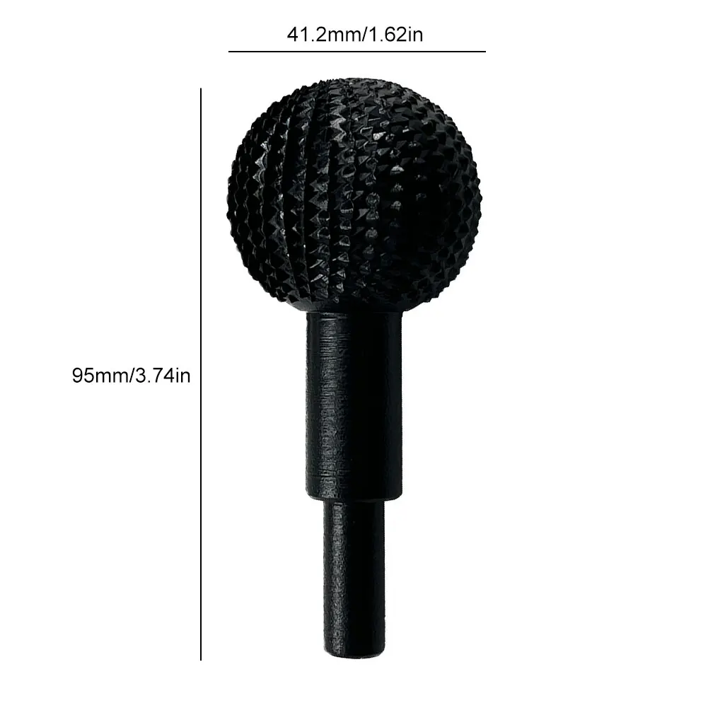 41.2mm Extreme Sphere Rotary Burr Rotary Woodworking Attachment Wood Carving Grinding Head Ball Gouge Grinding Head