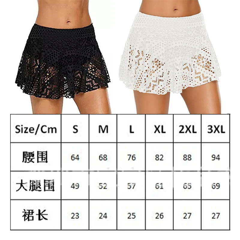 Summer Womens Bikini Bottoms Lacehollow Out Swim Shorts Swimsuit High Waist Shorts Beach Wear Panties Safety Pants