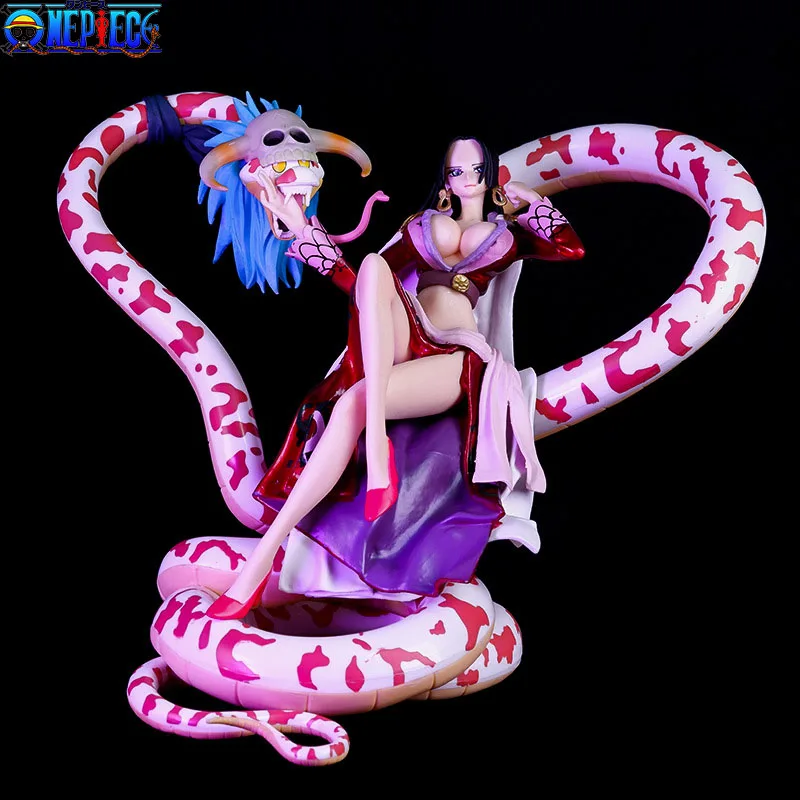 

20cm One Piece Animation Snake Female Emperor Nine Figure Model Snake Boya Hancook Sitting King Seven Wuhai Figure Model Gift