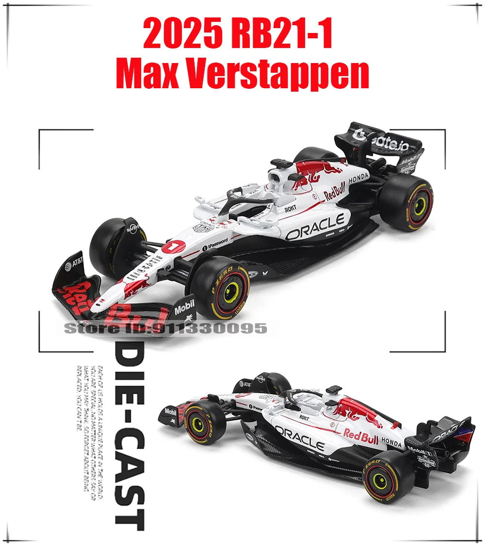Bburago 1:43 F1 2025 Red Bull Racing RB21 Japan Station # Ich bin ein Verstappen # 22. Yuki Tsunoda Legierungsauto, Druckgussmodell, Spielzeug, Sammlerstück – Detail 5