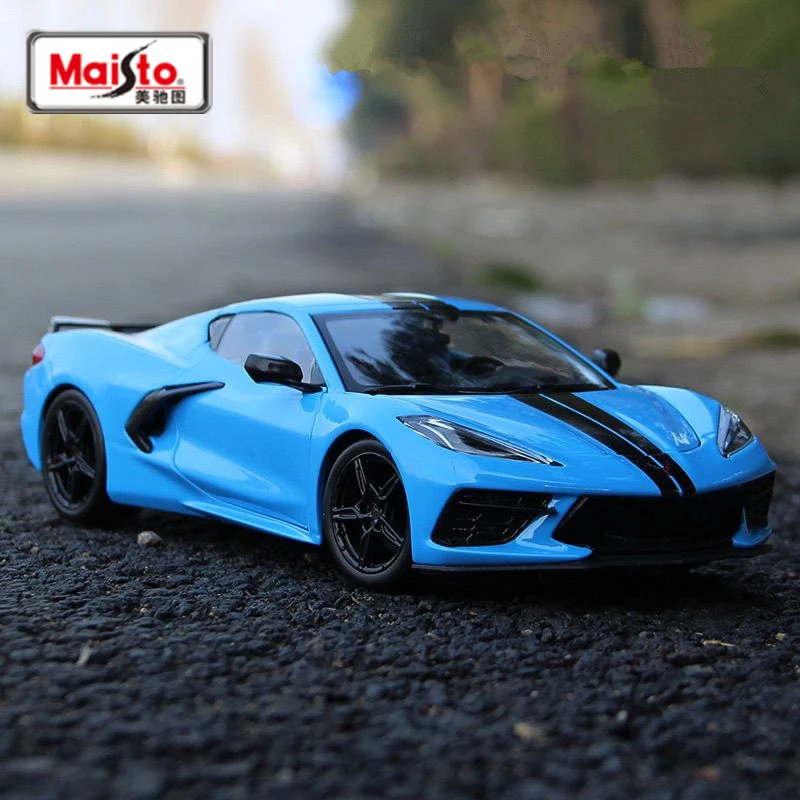 

Maisto 1:24 2020 Chevrolet Corvette Stingray Coupe Alloy Car Model Diecast Metal Toy Sports Car Model Simulation Childrens Gifts
