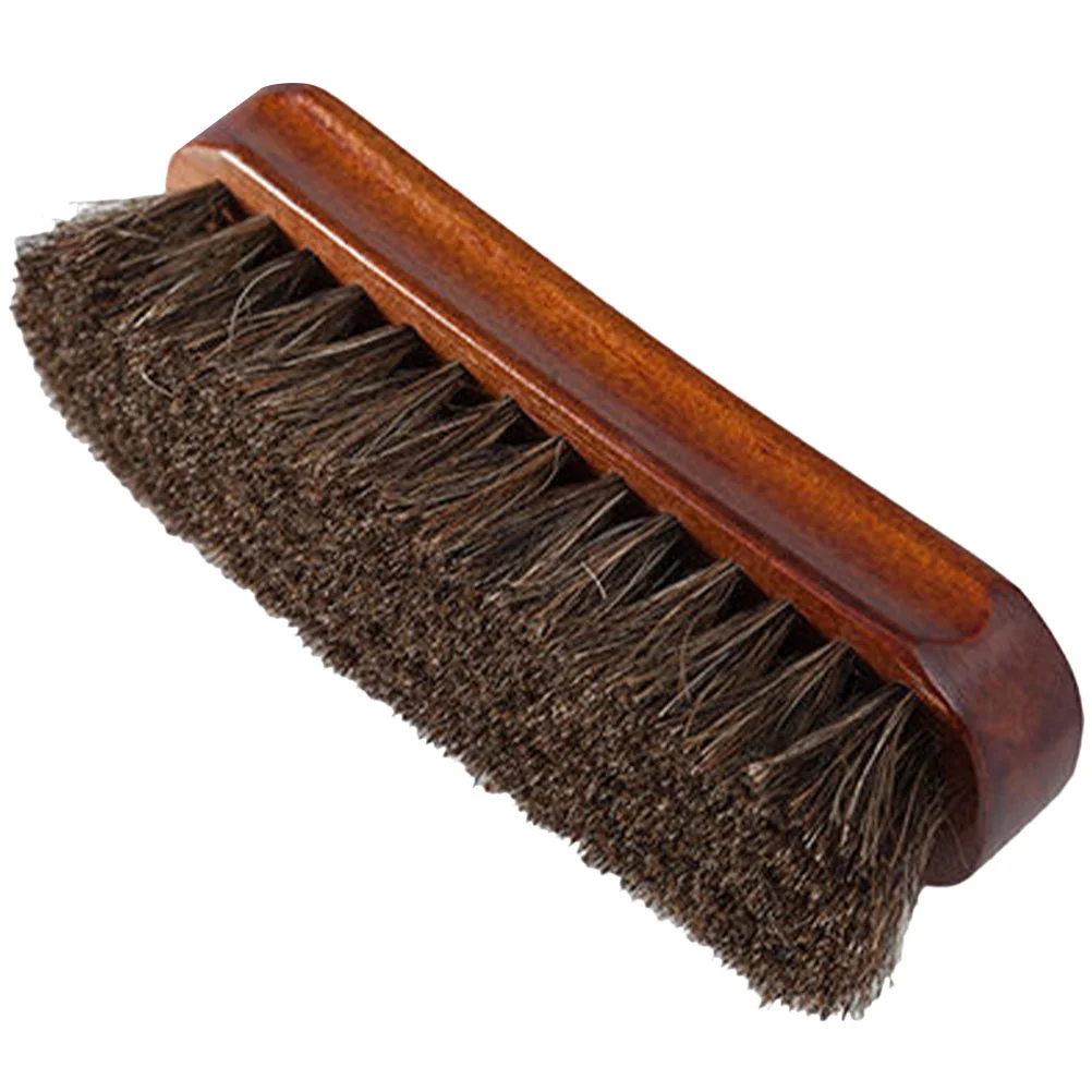 Horse Hair Brush Shoe Cleaner Laundry Horsehair Hats Cleaning Small Wood Kit for 6