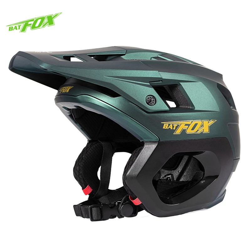 

BATFOX Mountain bike Semi helmet Cross country Cycling Race Integrated Ear Protection Cross country Skateboard Helmet BMX Armor