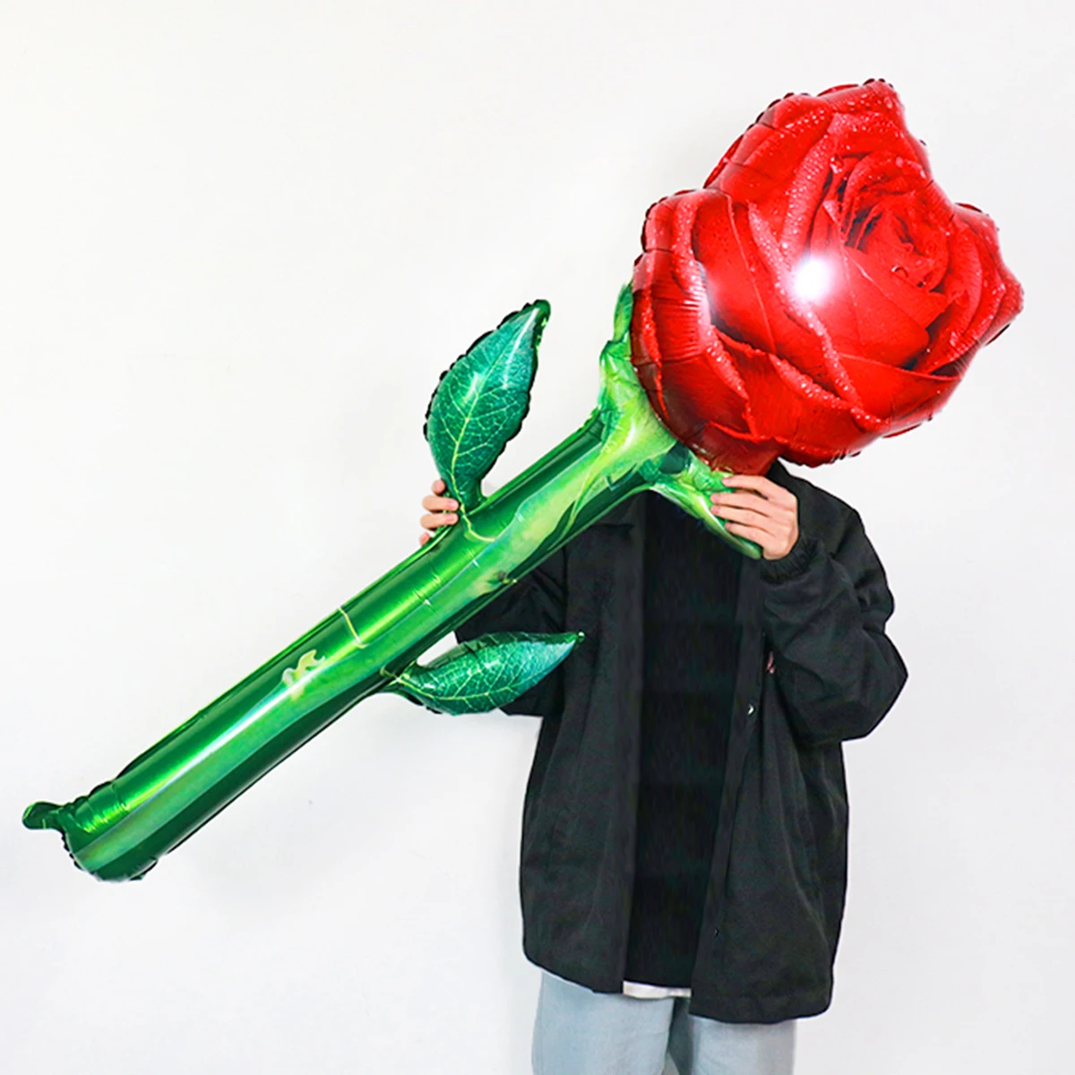 Aluminum Film Balloon Large Simulation Red Rose Mother's Day Wedding Proposal Girl Gift Anniversary Birthday Party Decorations