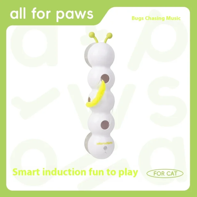 Intelligent interactive cat toy,Mobile activation wake-up, earthworm pole, toy with tail, automatic popping hole,Interactive 5