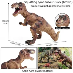 Oenux Realistic T - Rex Dinosaur Figurine (Squatting T - Rex brow)