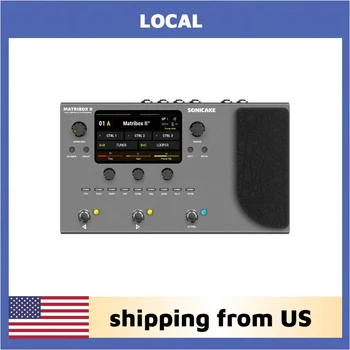 SONICAKE Matribox II Guitar Bass Amp Modeling Multi-Effects Processor with Expression Pedal FX Loop MIDI Stereo USB OTG QME-100