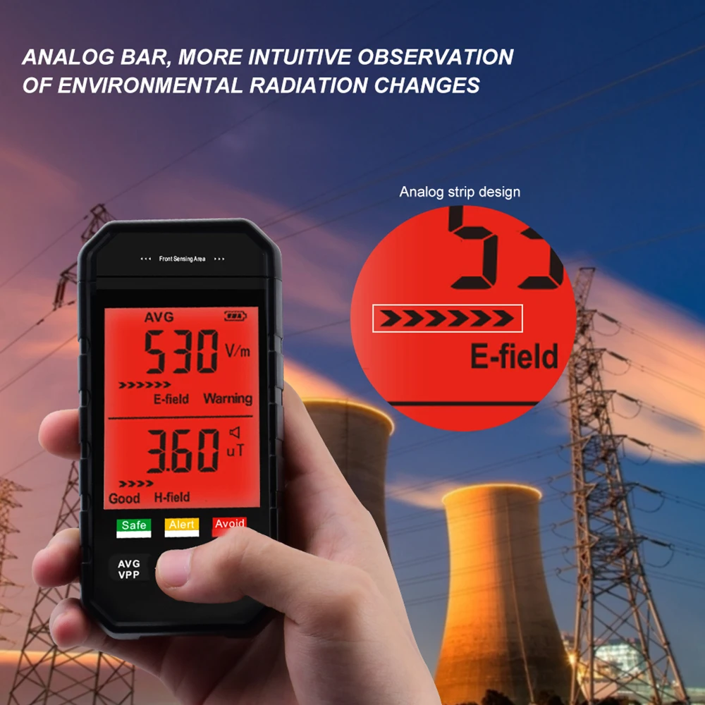 

Electromagnetic Field Radiation Detector Tester ET925 Handheld Digital LCD Electric Magnetic Field EMF Meter Portable Dosimeter