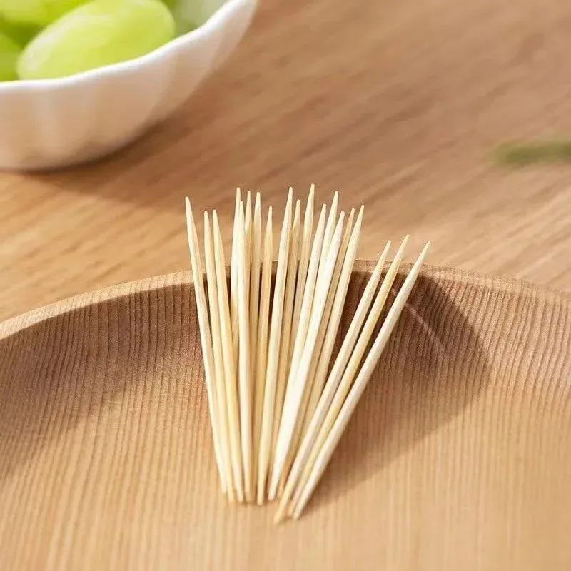 1000PCS Disposable Double Headed Toothpicks Natural Bamboo Floss Home Kitchen Restaurant Hotel Portable Teeth Cleaning Tool toothpick set